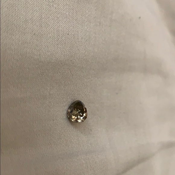 1.42ctw Sparkling genuine diamond champagne /pear - Picture 6 of 8